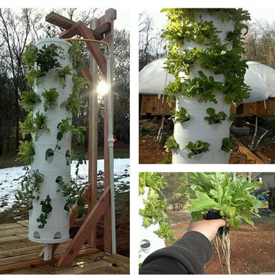 hydroponische kas buiten binnen tuin plant verticale kunststof toren groeisysteem toren pot